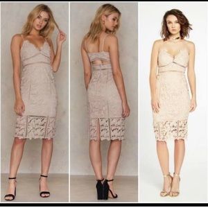 NWOT Bardot lace midi dress